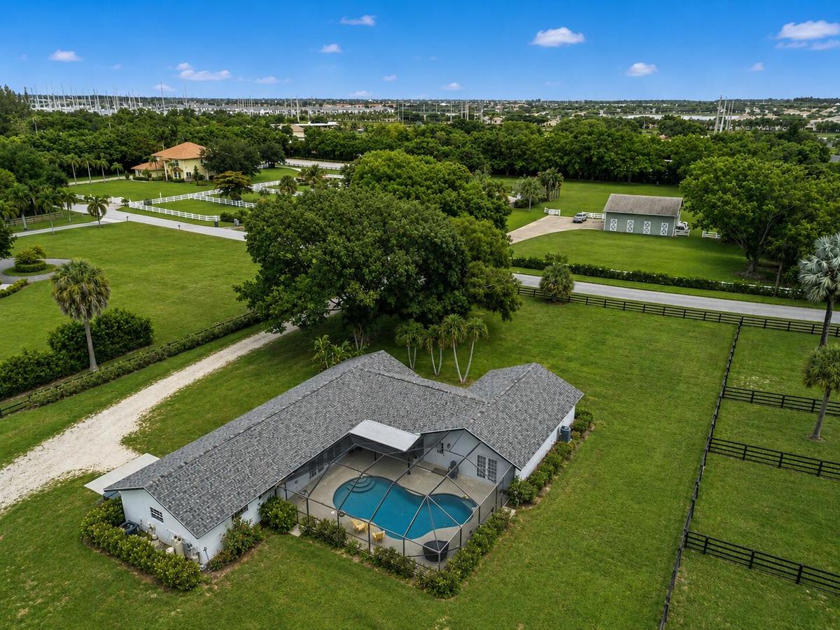 Overlooking house and paddocks