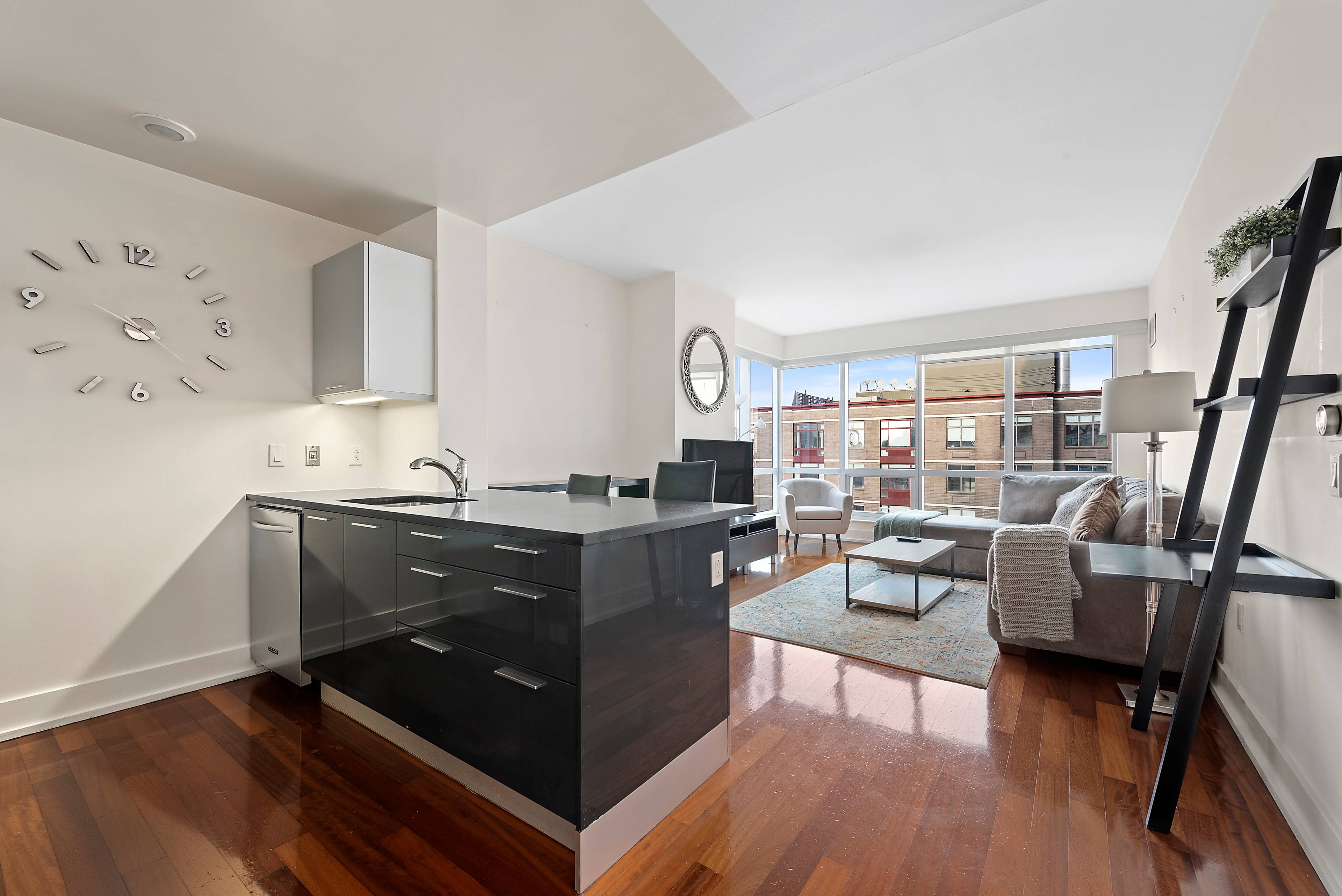 Live in this beautifully designed high floor one bedroom one bathroom corner apartment at the coveted Orion condominium !
