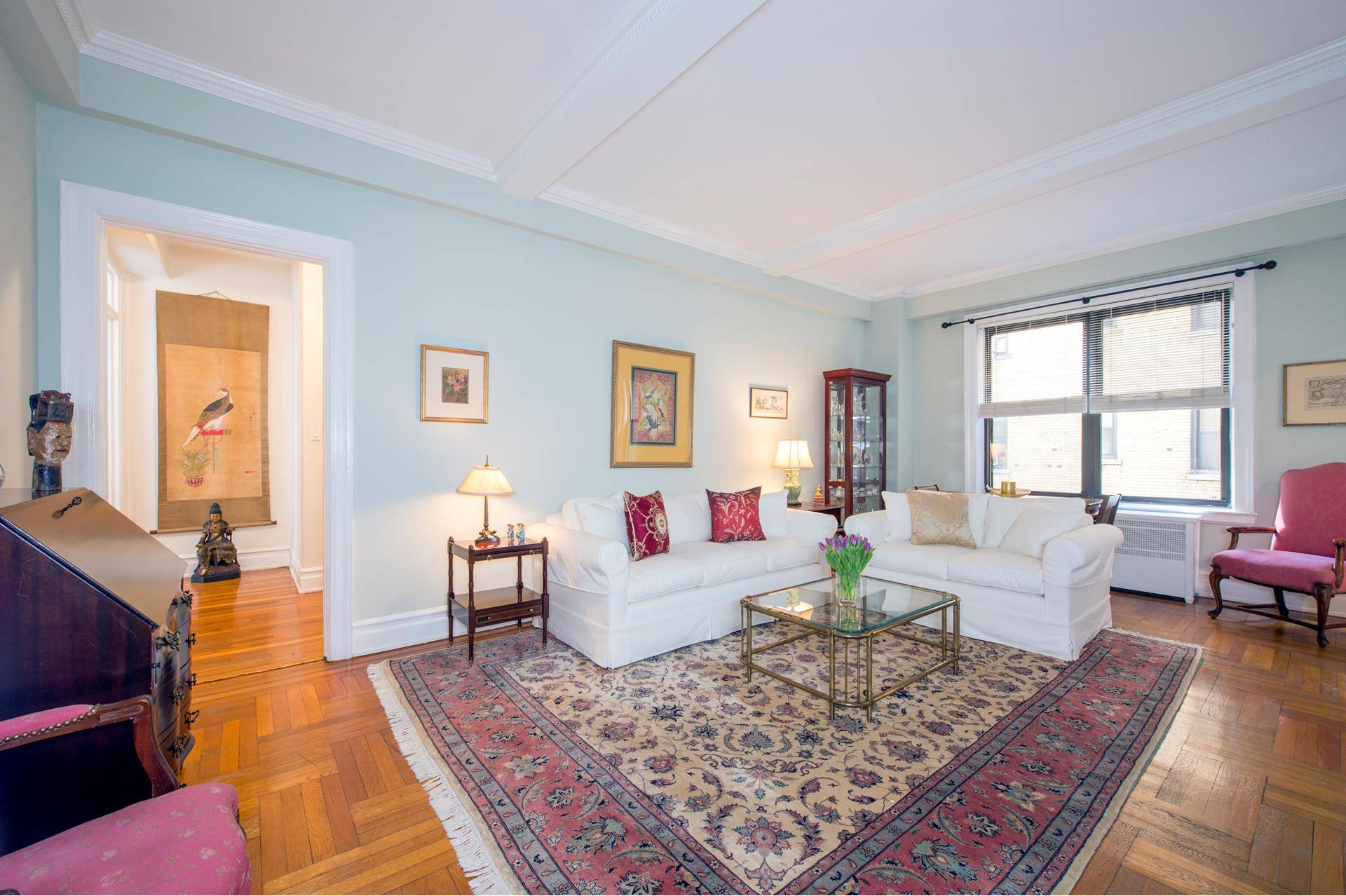 GRACIOUS PREWAR BEAUTY ! Move right into this lovely and serene 2 Bedroom, 1.