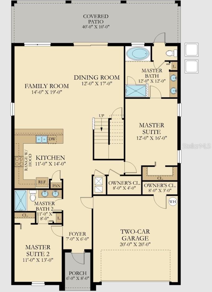 First Floor plan with dimensions