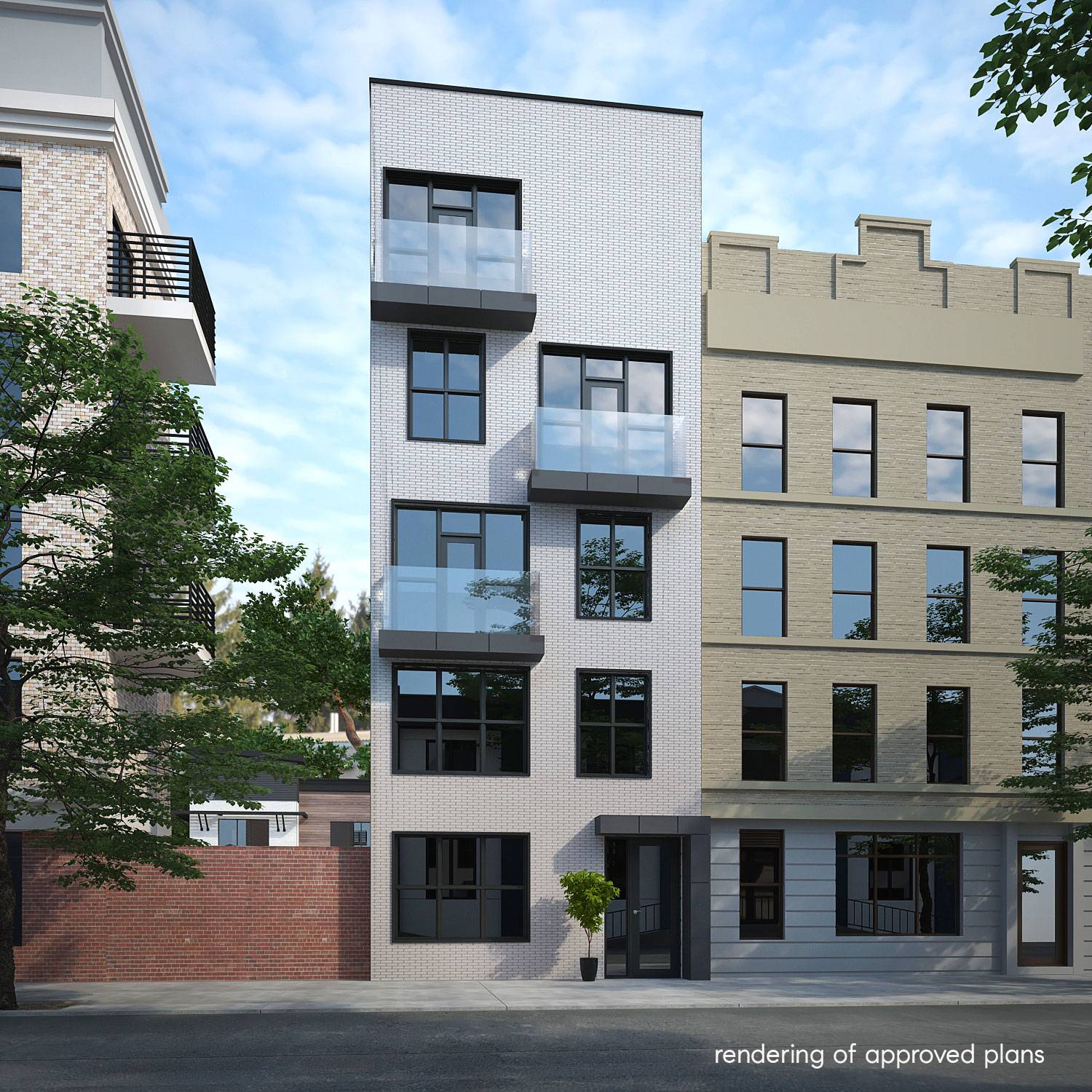 A vacant lot located in prime Bed Stuy with APPROVED PLANS for an 8 unit condominium building just steps away from Von King Park.
