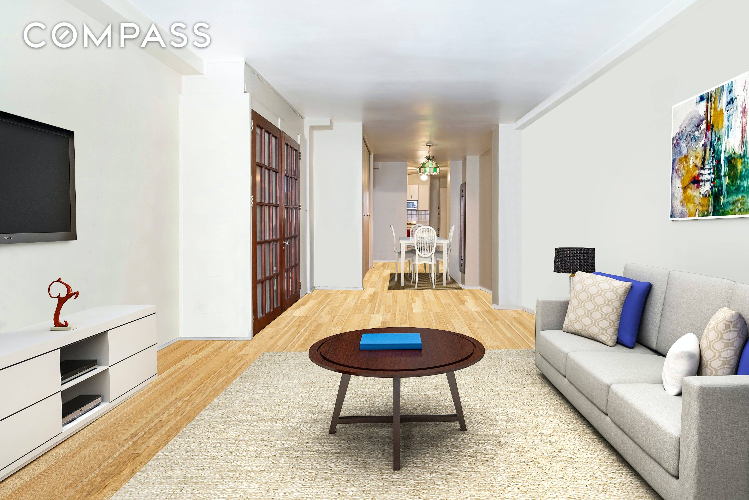To give the consumer vision as to what the space transforms into, the first five pictures are virtually staged, and are directly followed by current pictures of the apartment.