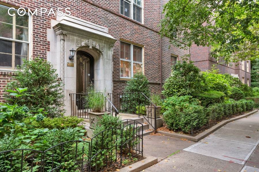 This classic, elegant Chateau meticulously renovated 2 bedroom, 1 bath coop is a raised first floor unit in historic Jackson Heights with easy access to the building patio and garden.