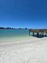 Private beach and pier
