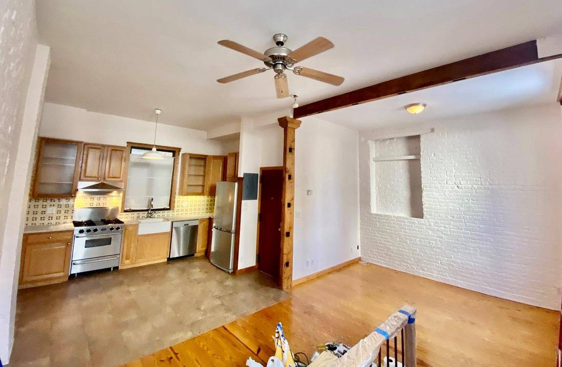 Loft like, funky, and flexible duplex loft in Prime Brooklyn Heights available for rent.
