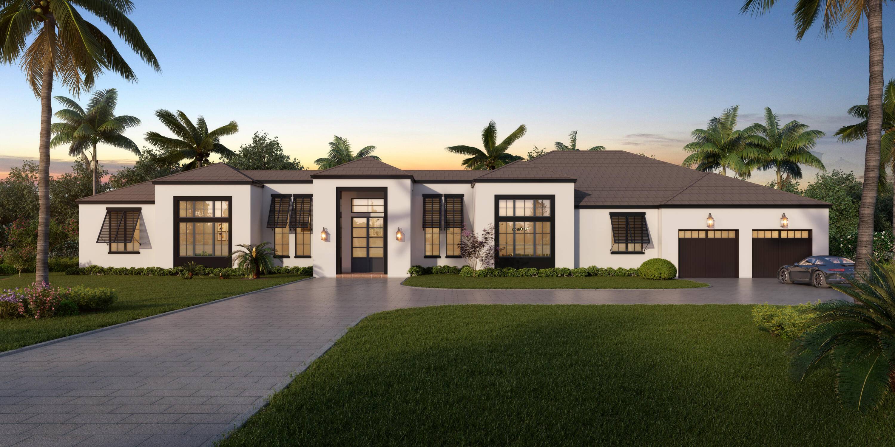 This magnificent new construction estate is situated on a double lot in the new highly coveted neighborhood of Blue Cypress within the Palm Beach Polo Club.