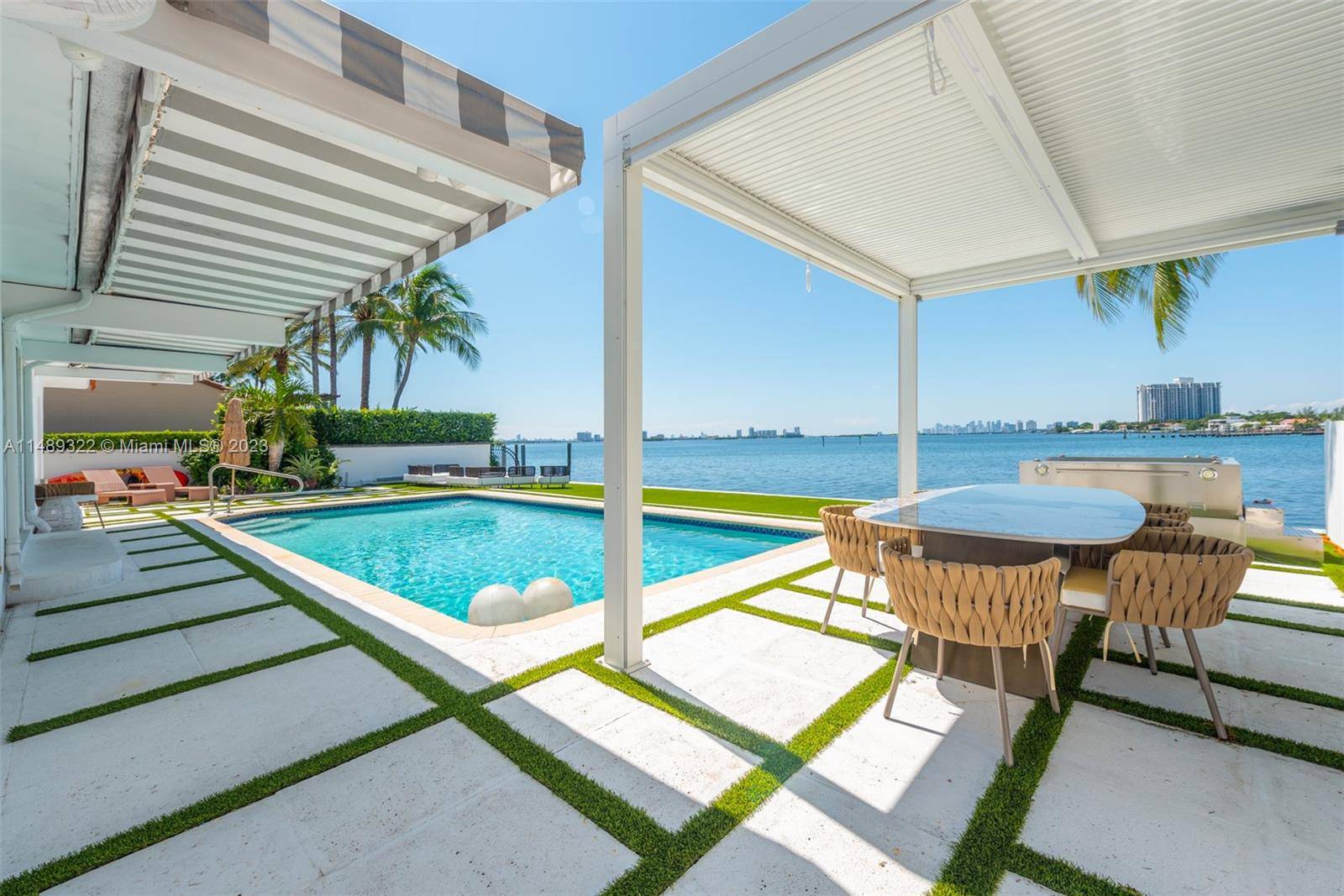 Elegantly appointed waterfront residence, exquisitely furnished with top tier décor and perfect for hosting gatherings.