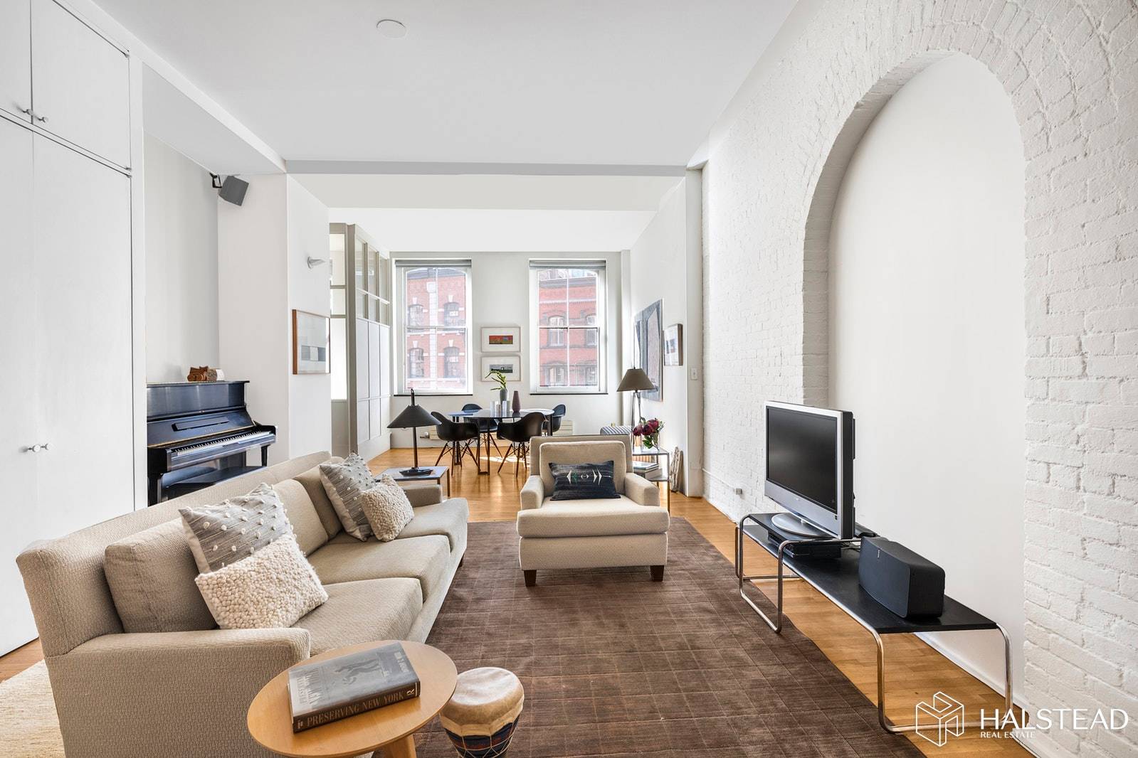 This rare and classic full floor loft is located on one of the most desirable blocks in Tribeca and offers brilliant light, a flexible 3 bedroom layout and a sense ...