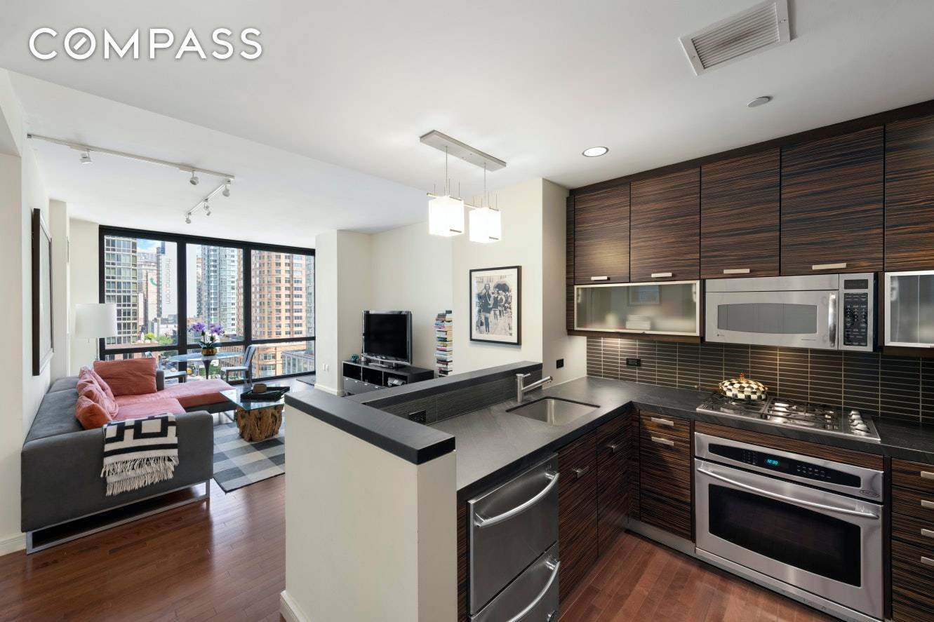 Corner, north and east facing, 2 bedroom, 2 bath unit in the luxurious and amenity rich Chelsea Stratus condominium.