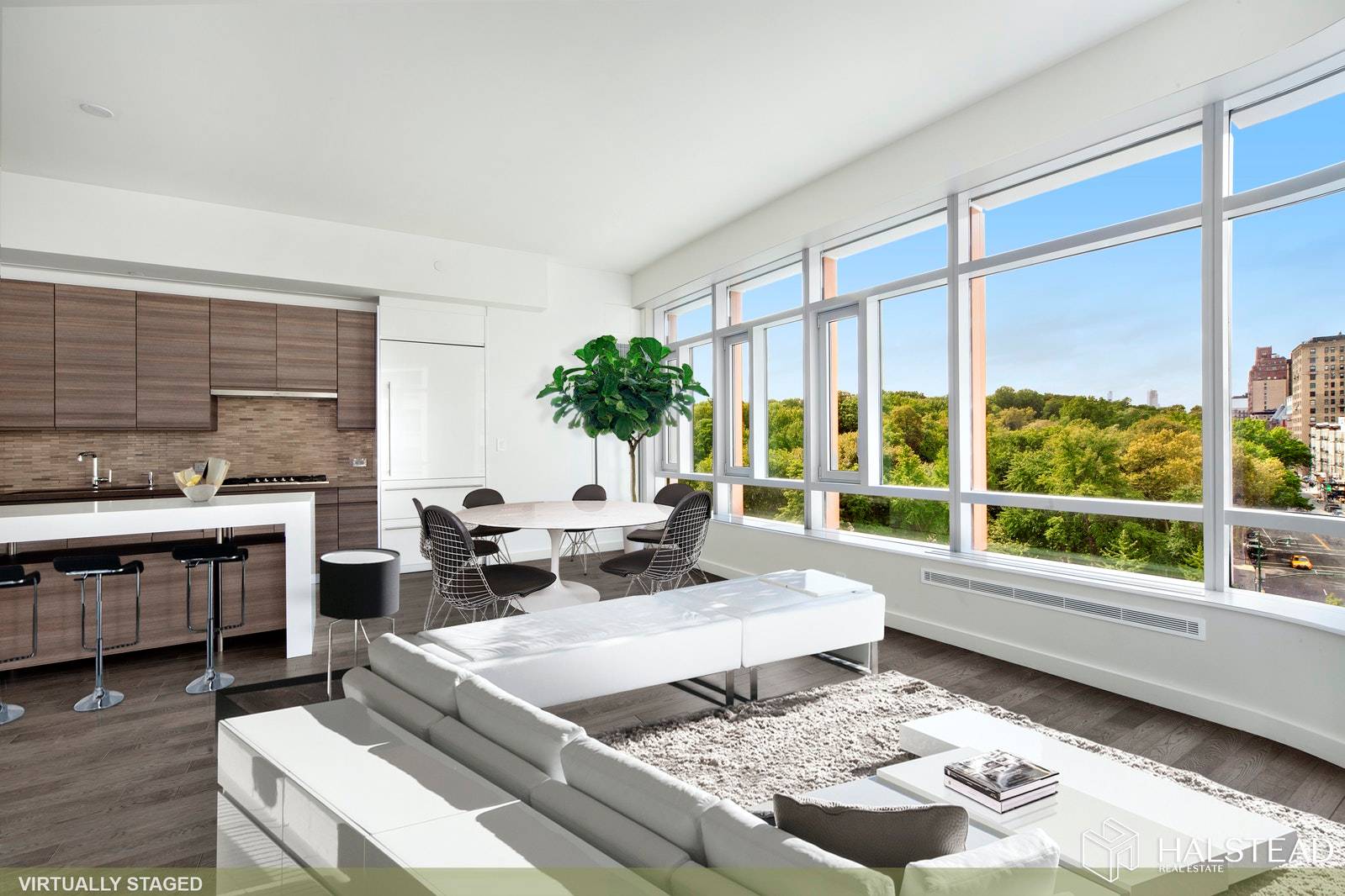 This 3 bedroom condo with 1, 577 square feet is sun drenched throughout with an abundance of over sized picture windows that provide spectacular views of Central Park.