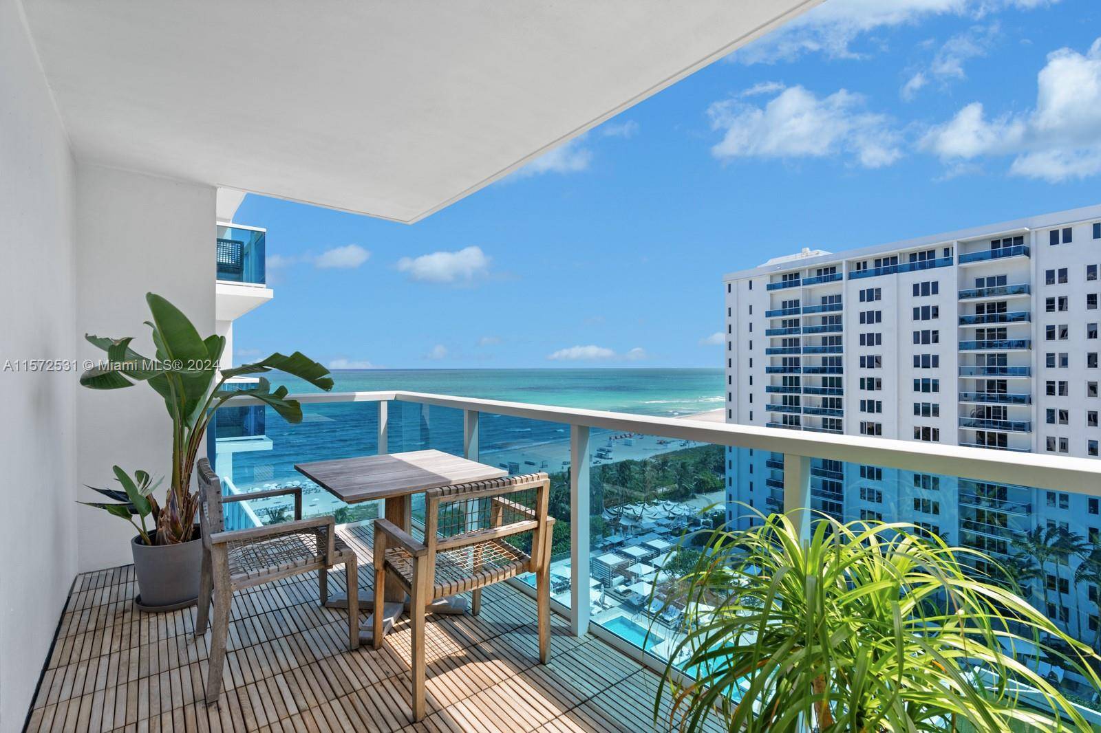 Incredible ocean views from this upgraded unit at 1 Hotel Homes in Miami Beach.