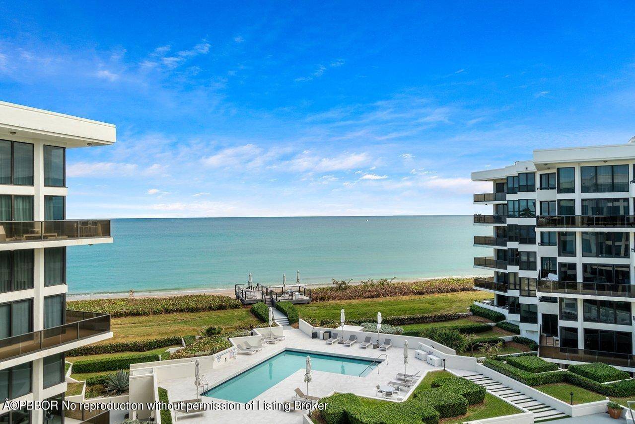 Lives like a house in the sky, and located in one of Palm Beach's sought after luxury boutique direct ocean condos, this tastefully renovated, spacious 2BD Den 2.