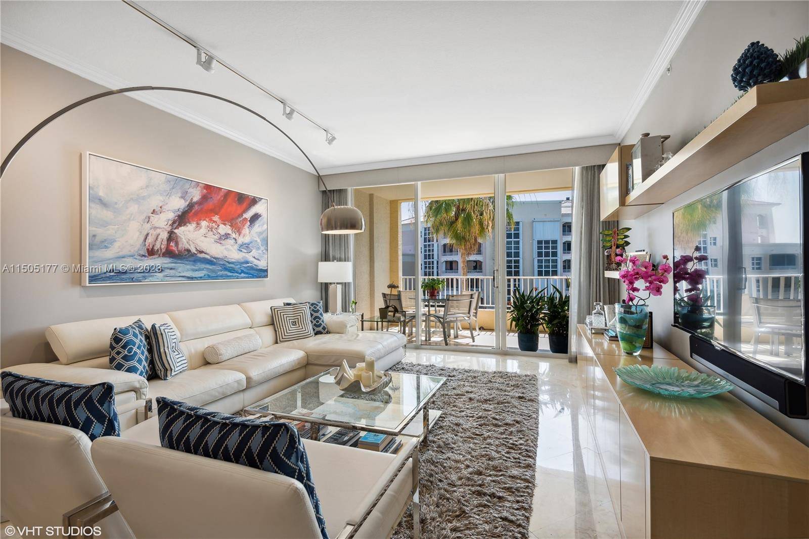 Bright and spacious furnished 2 Bed 2 Bath apartment at The Ocean Club in Key Biscayne.