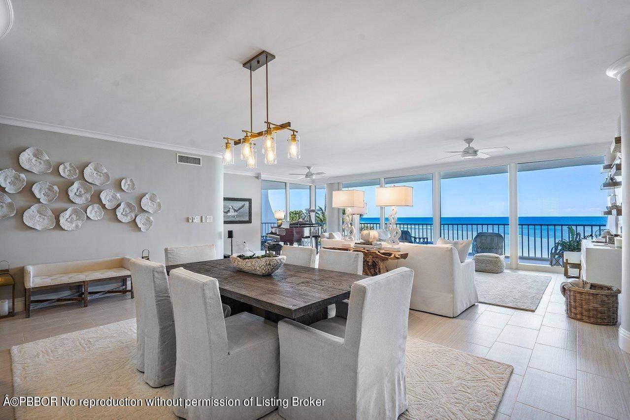Incredible ocean views from this spacious open plan two bedroom, two and one half bath condominium.