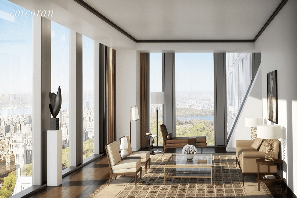 Enjoy panoramic Central Park, Hudson River, and skyline views through floor to ceiling windows in this half floor residence located in the new Jean Nouvel designed tower above The Museum ...