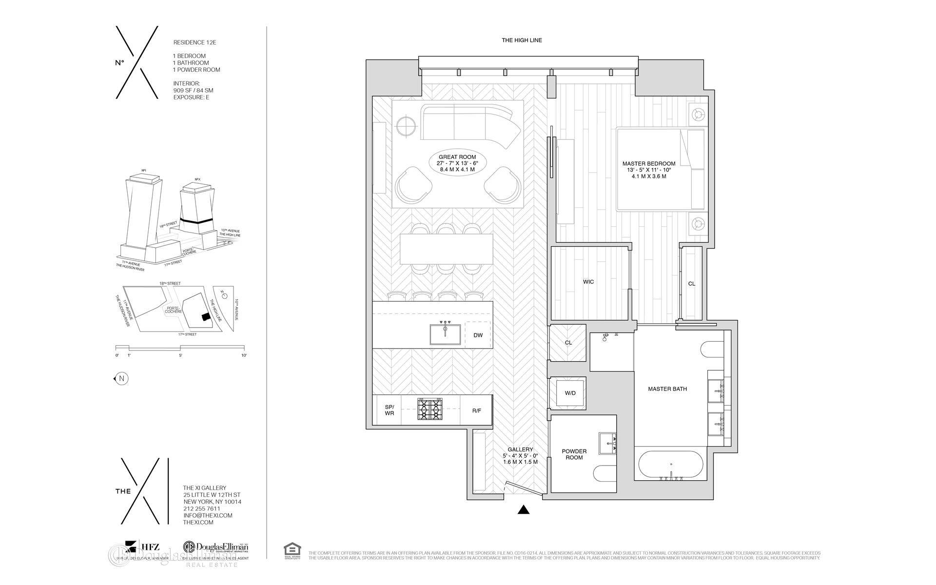 Residence 12E is a premier one bedroom home designed by Gilles et Boissier at No.