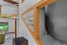 Entrance to custom tunnel for kids to travel to play rooms.