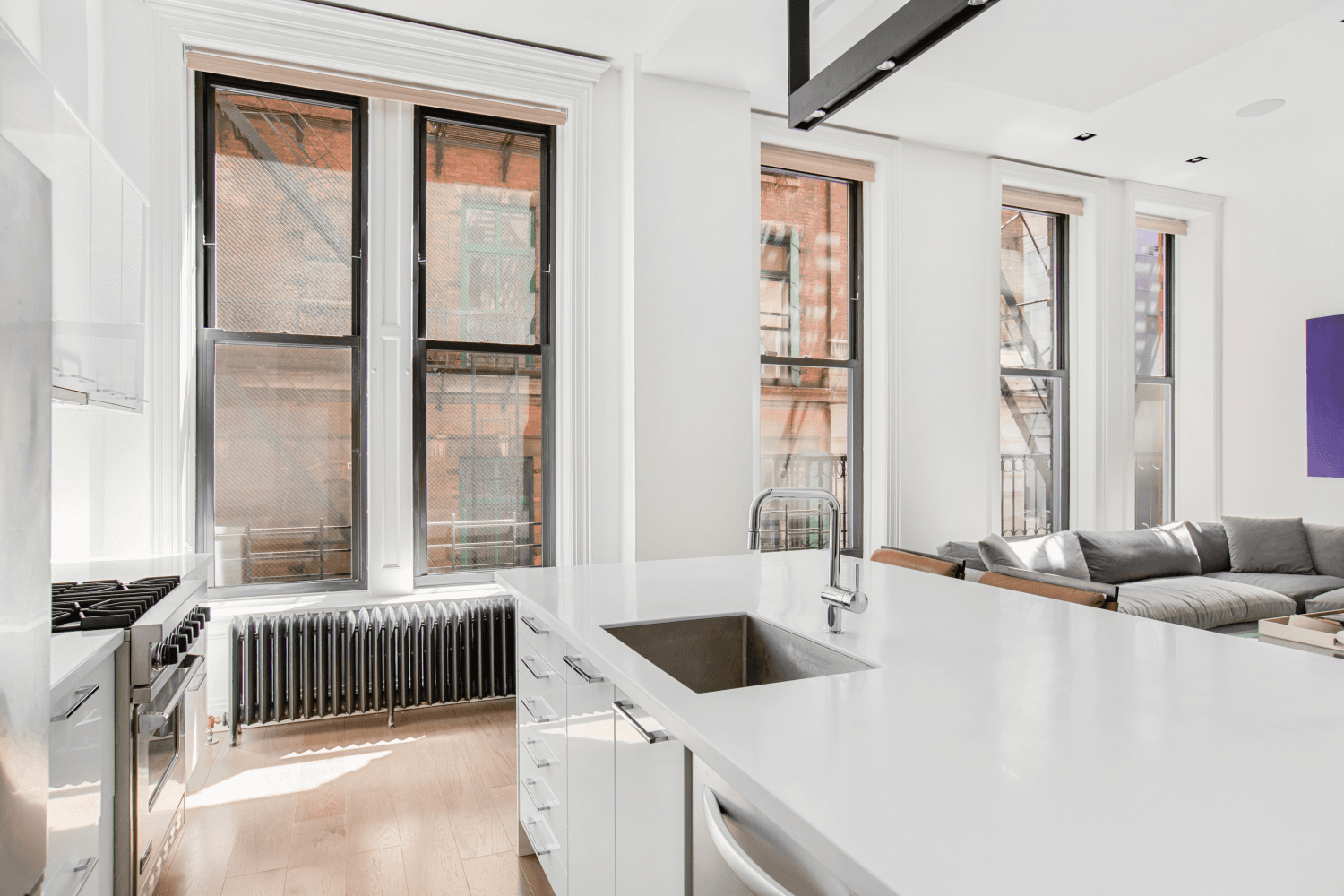 Step into a world of unparalleled elegance with this historic loft residence in Tribeca.