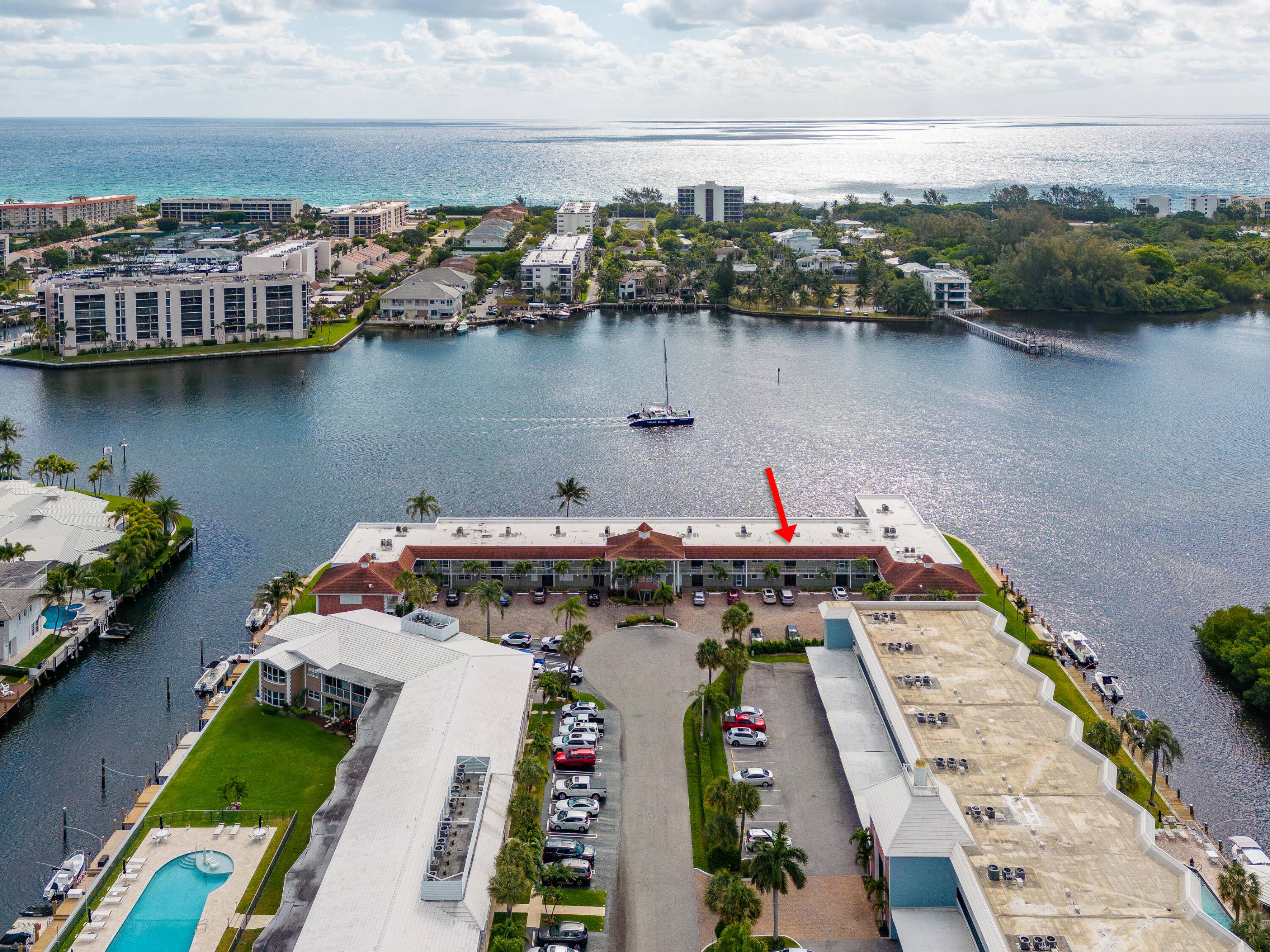 Discover unparalleled luxury living in this exquisite 2 bedroom, 2 bathroom fully remodeled condo overlooking the picturesque Intracoastal Waterway in Boca Raton.