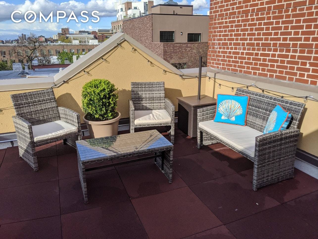 Sun blasted, mint condition, top floor duplex one bedroom plus loft with PRIVATE ROOF TERRACE located just off of 7th avenue in Park Slope.