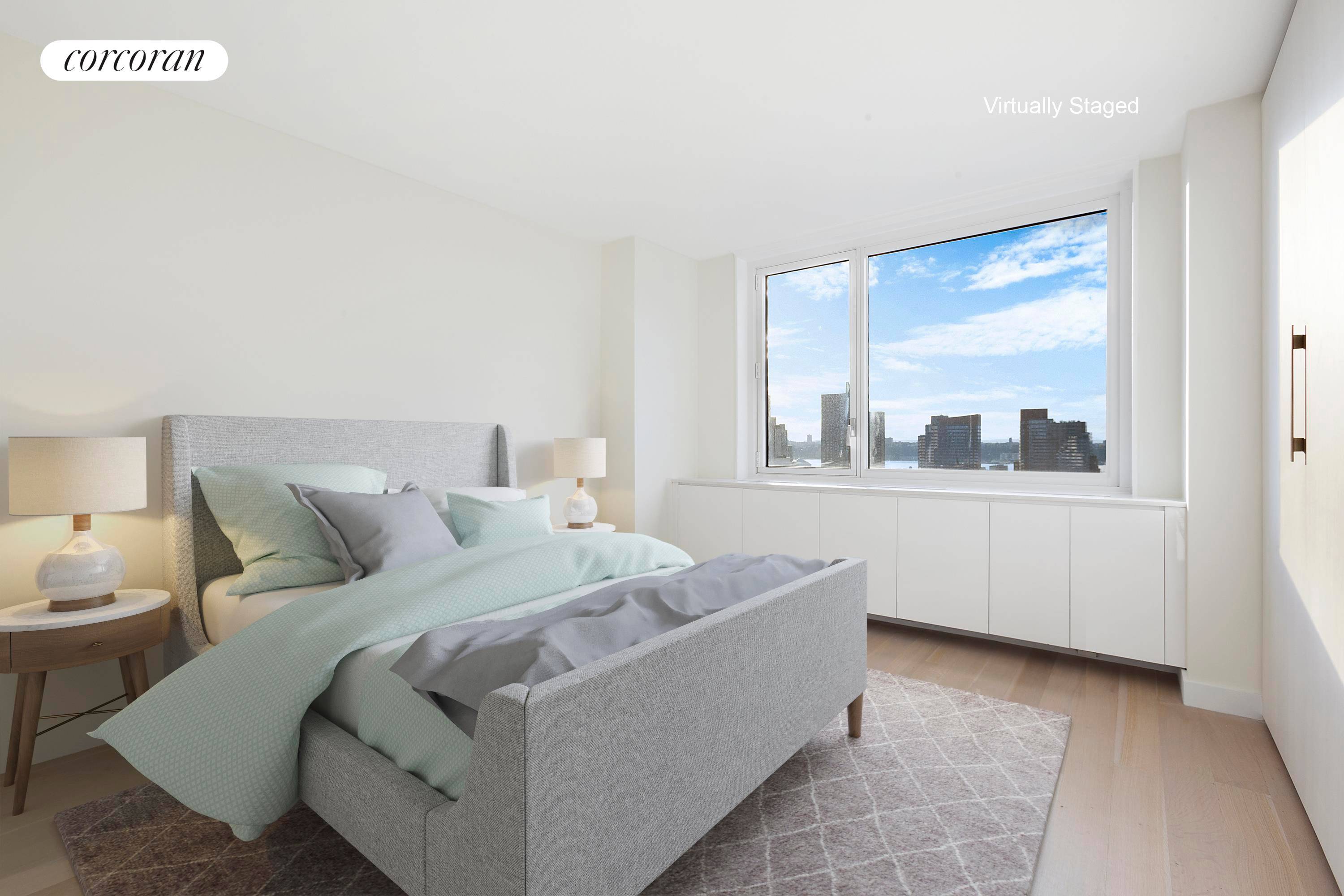 Spectacular high floor West facing views from a 2 3 bedroom, 2 bath home located at 301 West 53rd Street, situated in the heart of one of Manhattan's most vibrant ...