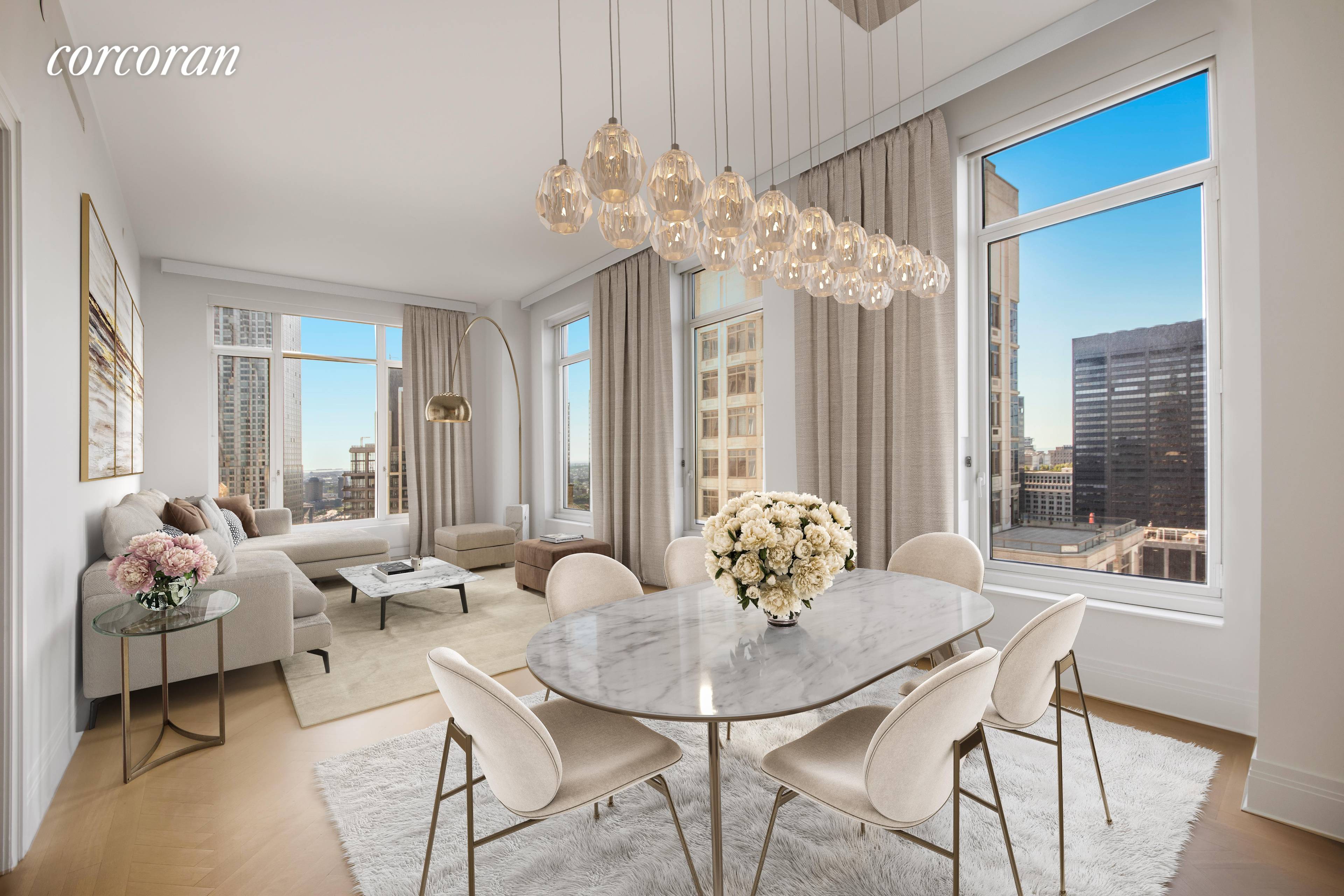30 Park Place, The Crown Jewel Of Tribeca Apartment 60C PRISTINE APARTMENT NOW VACANT AND AVAILABLE FOR SALE !