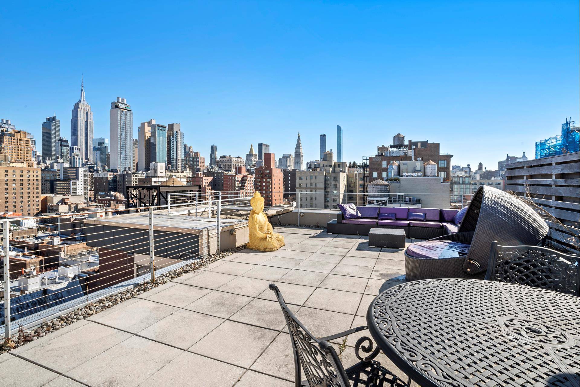 Spectacular 2bedroom 2bathroom with Private outdoor space facing Hudson Yards and Empire State Building available for sale for the first time.