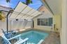 Heated, salt water pool
