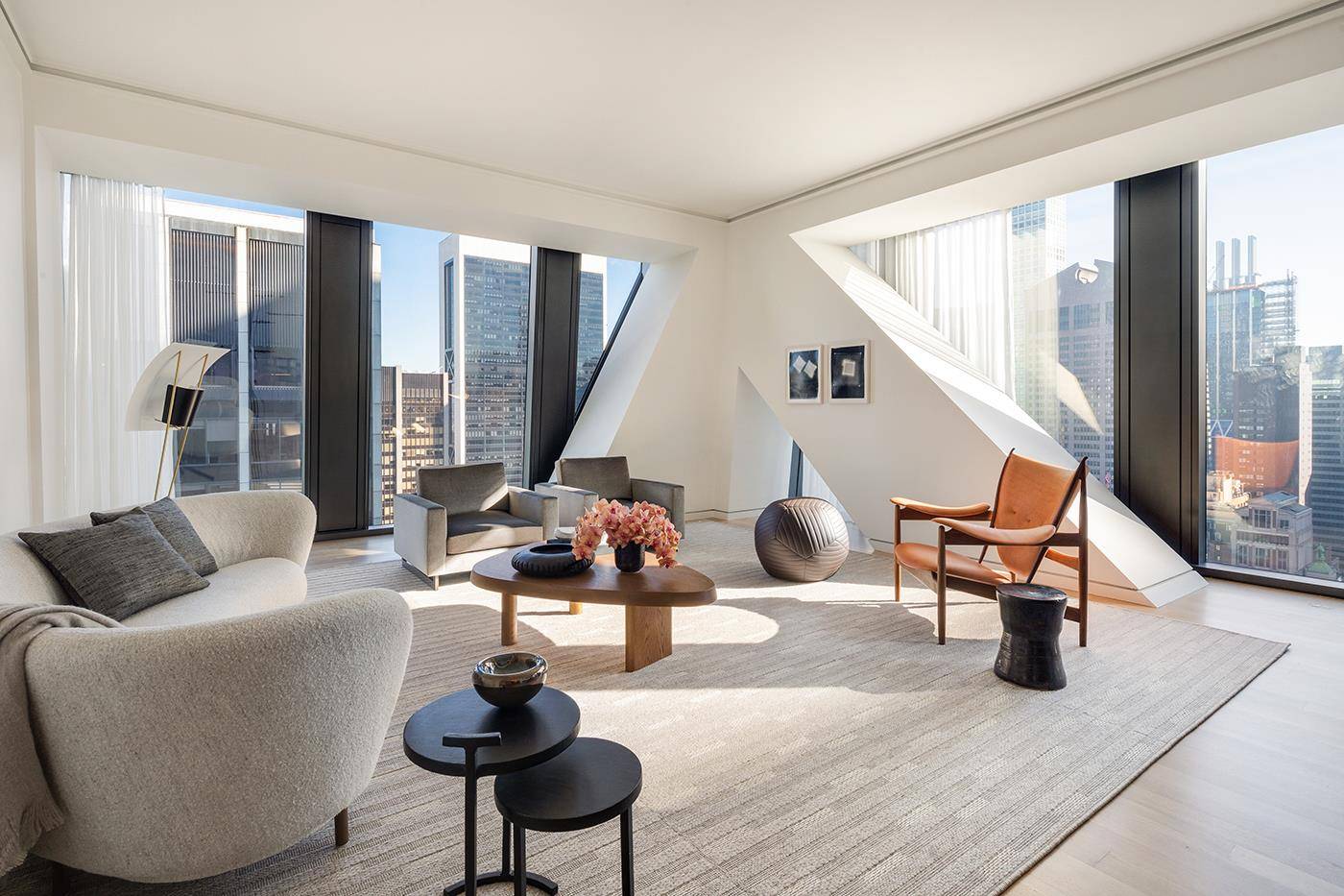 Balancing grand scale living with the intimate feeling of home, Residence 25A at 53 West 53 comprises 3, 110 square feet, offering two split bedrooms, two and a half bathrooms, ...
