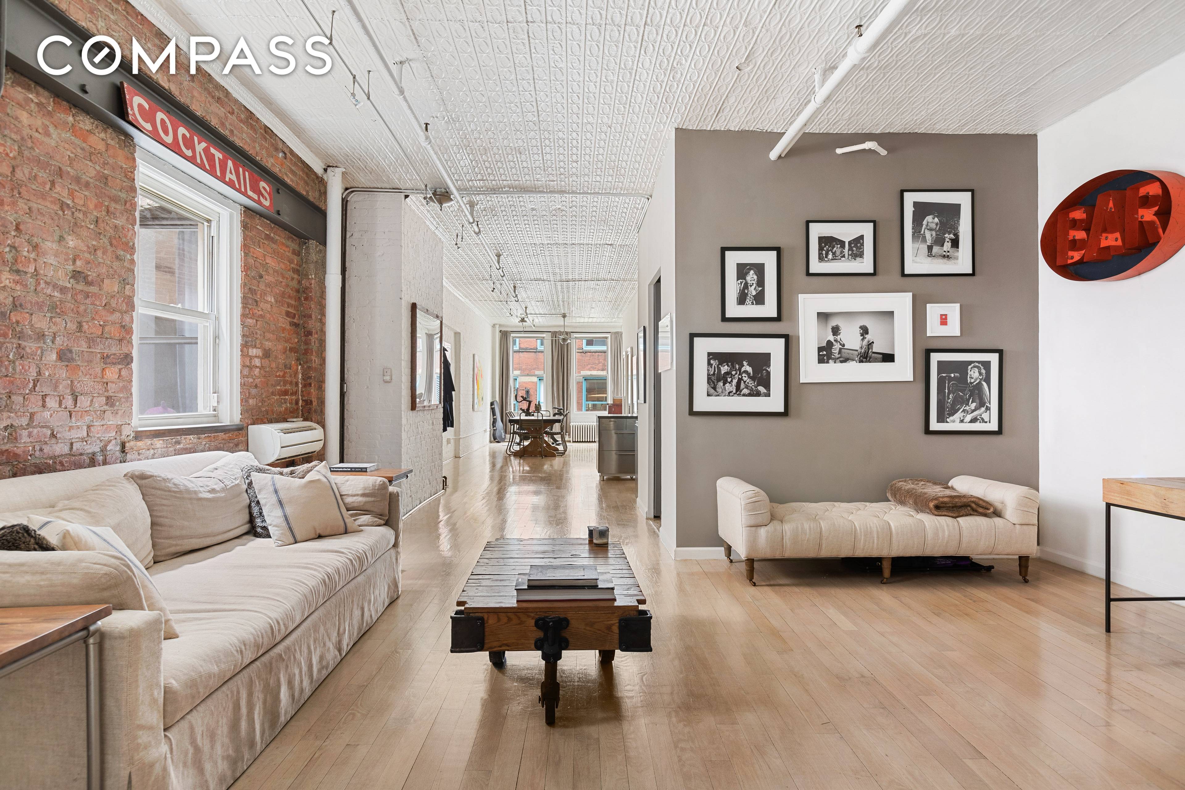 This architecturally stunning and expansive convertible two bedroom loft is located in the heart of Greenwich Village.