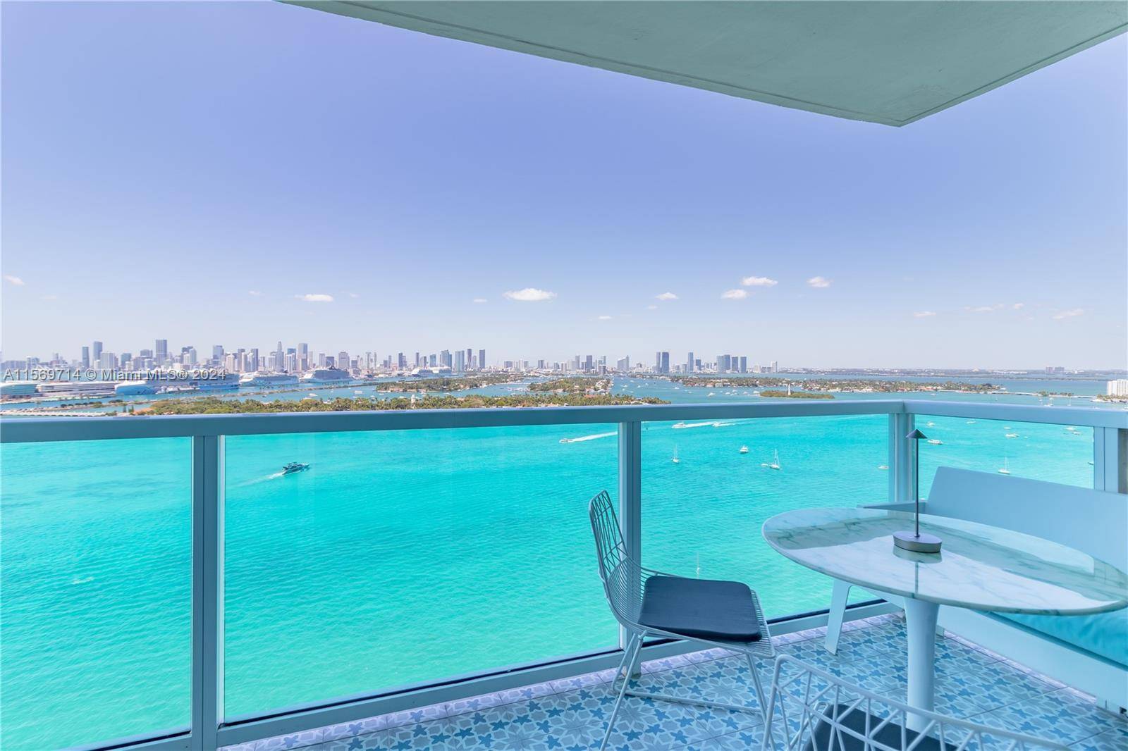 Incredible views from this high floor direct bayfront residence at The Floridian !