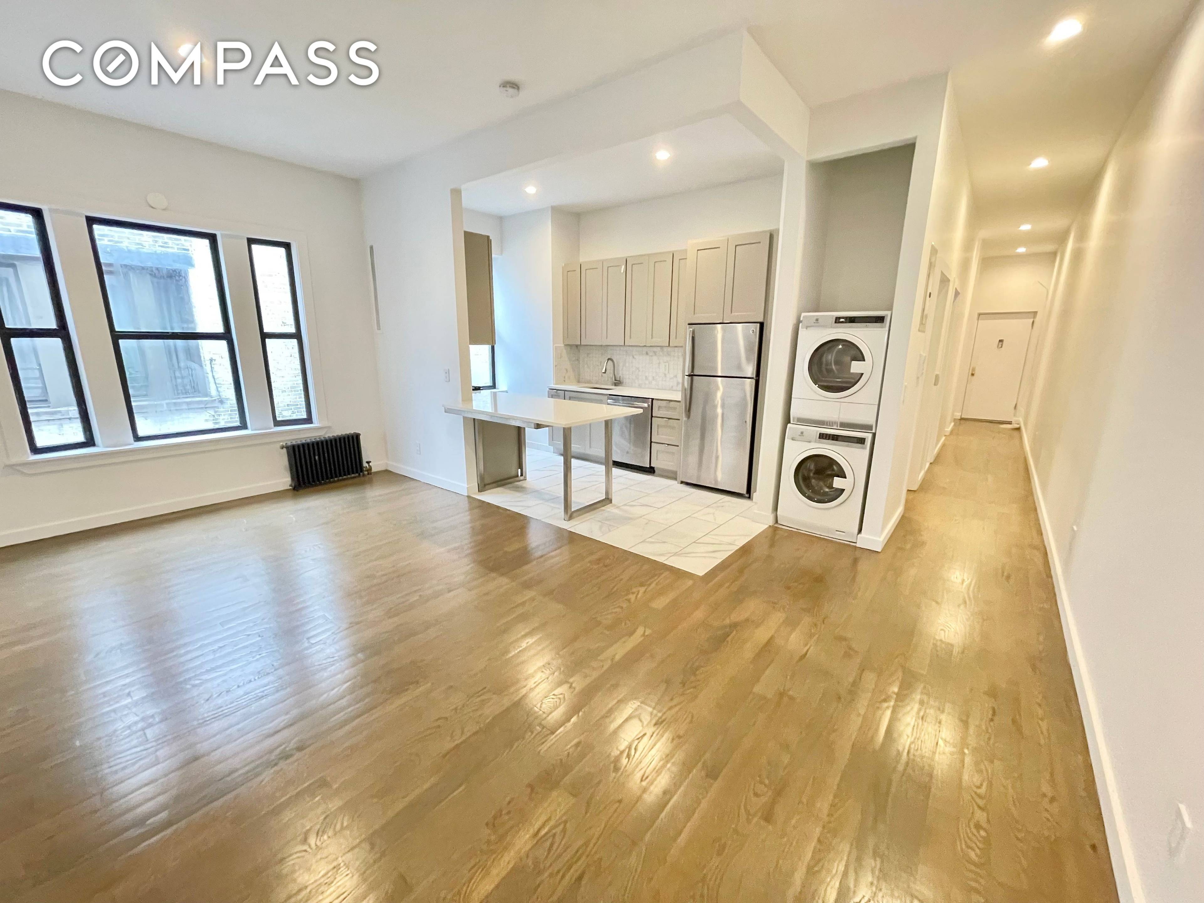 This massive 4 bedroom 2 bath apartment has been newly renovated.
