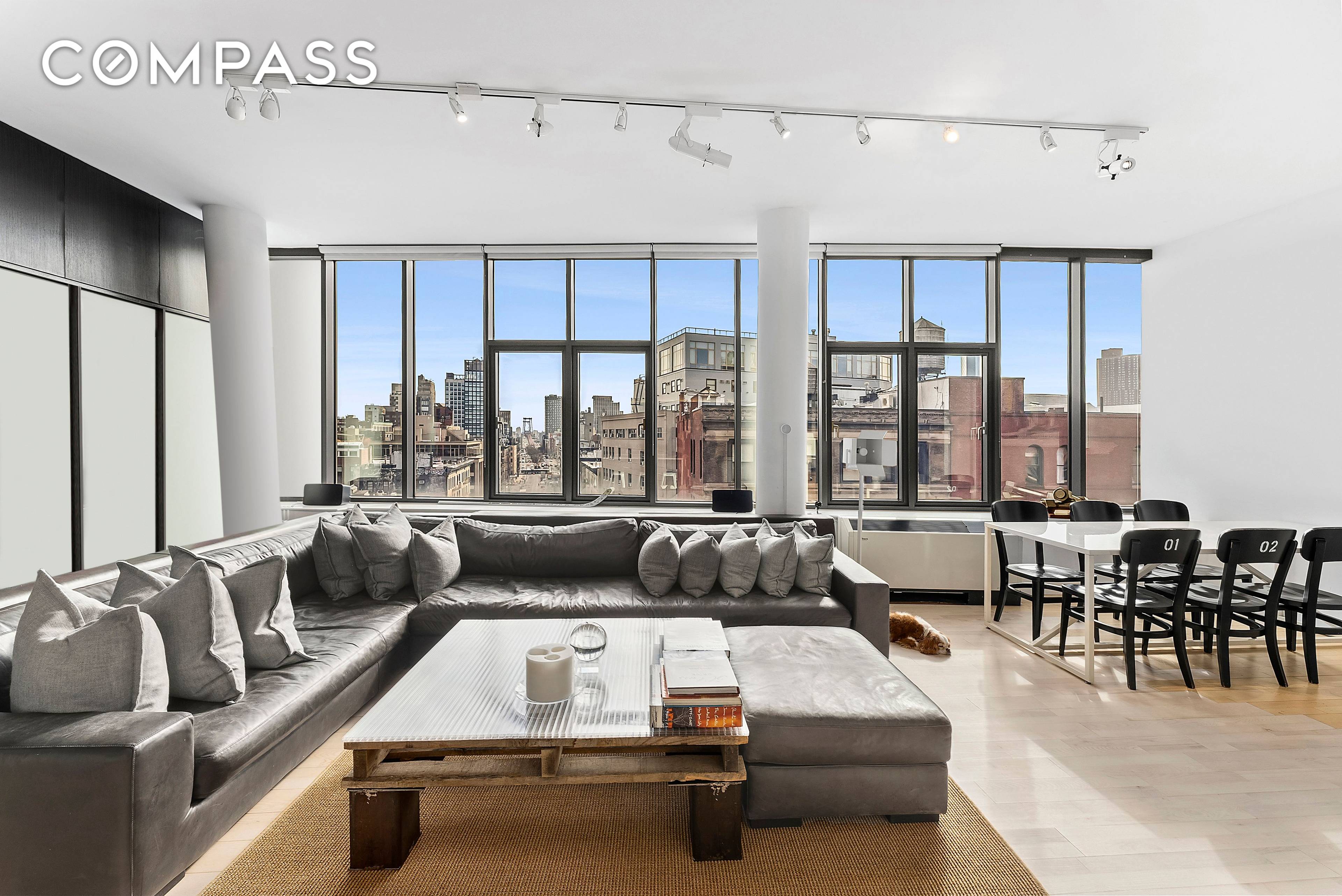 Breathtaking open sky, city and bridge views become your daily backdrop in this stunning four bedroom plus home office, three bathroom designer condominium featuring a flexible floor plan in SoHo's ...