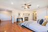Primary suite w gas fireplace