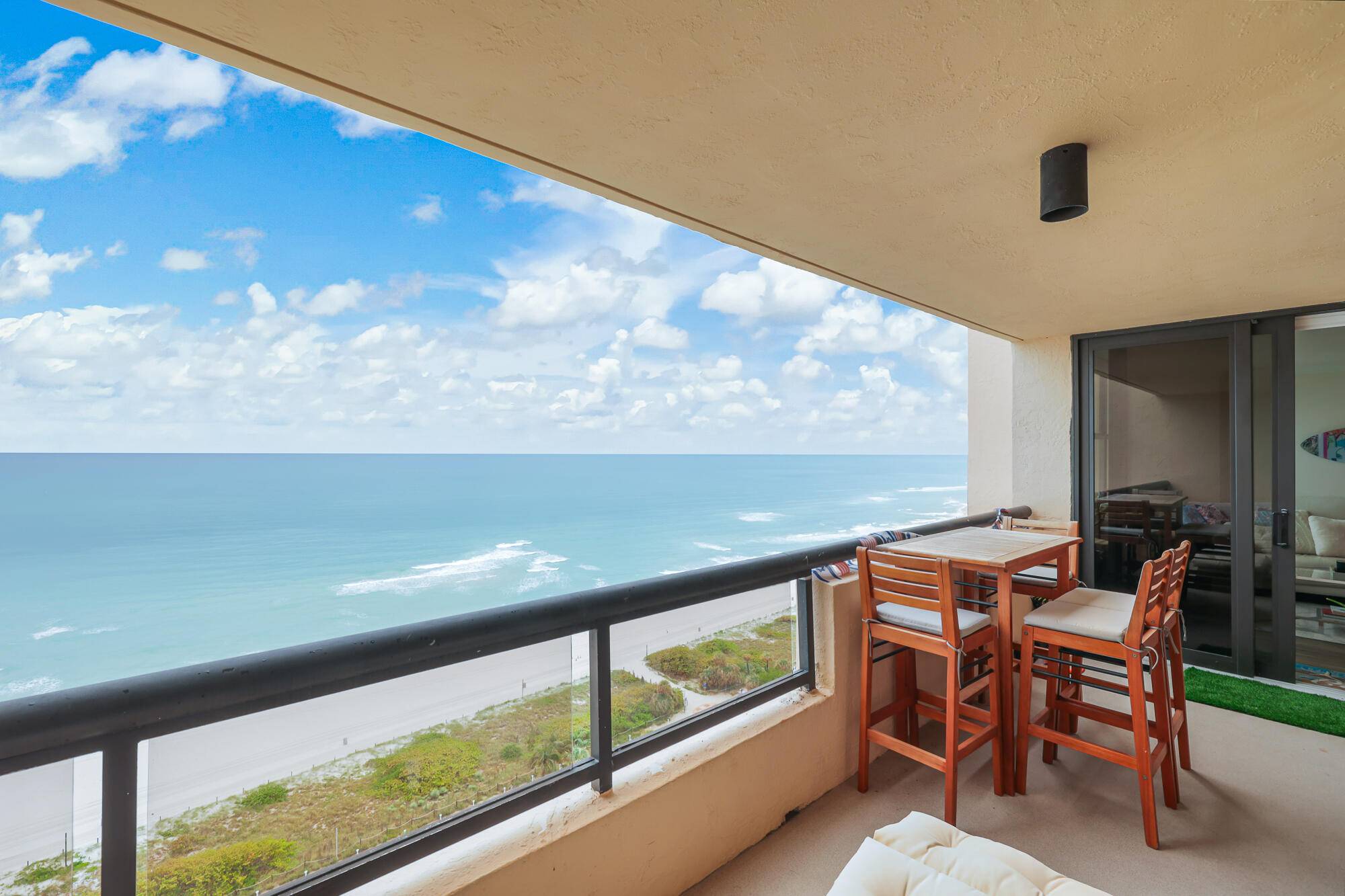 Stunning views from this direct Ocean front condominium.