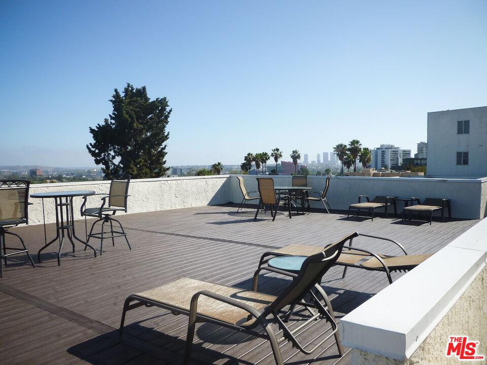 Community roof deck; west
