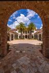 porte cache entrance with brick detail s