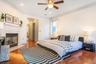 Primary suite w gas fireplace
