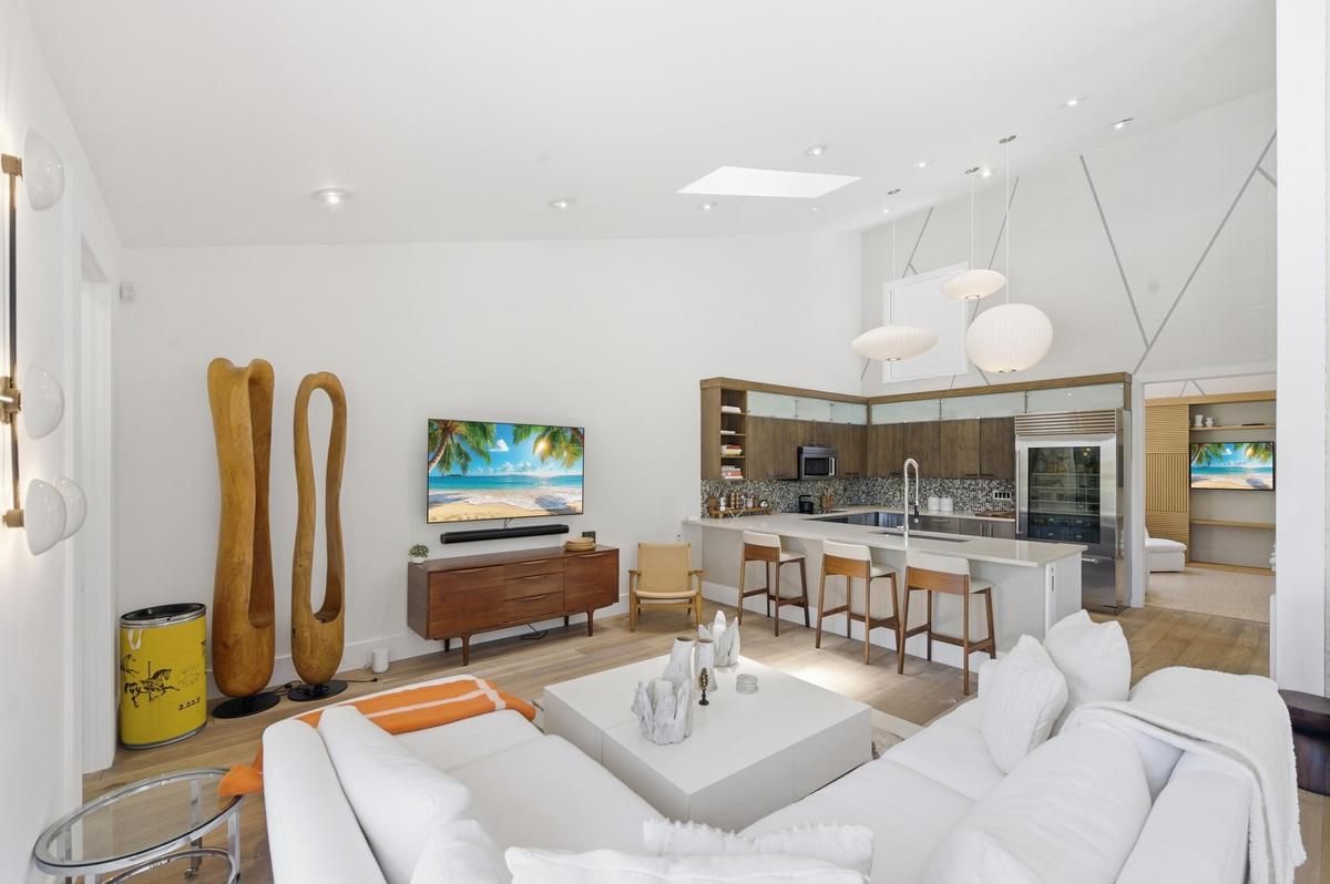 Luxury interior living space in 3 bedroom rental at Palm Beach Polo