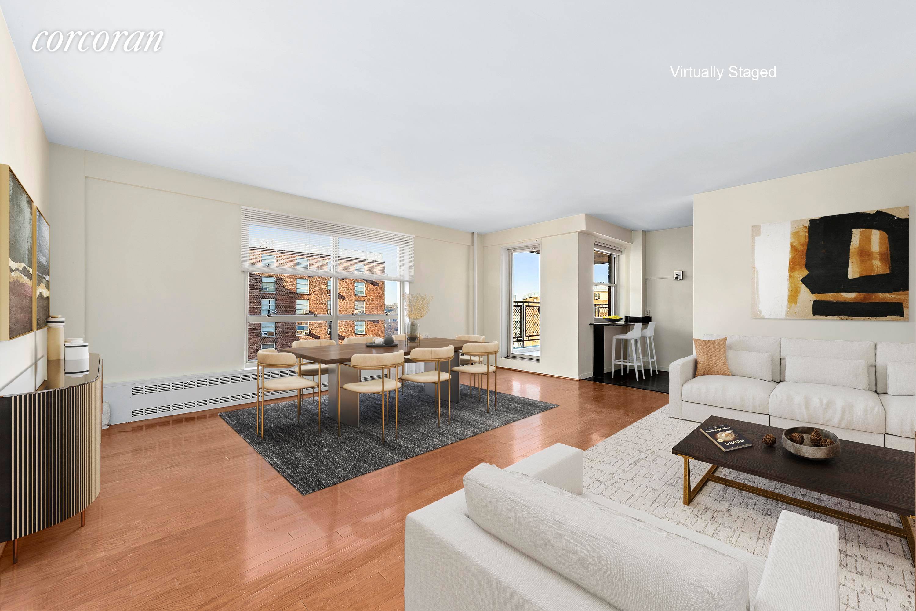 RENOVATED TWO BEDROOM w PRIVATE TERRACE AND BREATHTAKING NYC VIEWS.