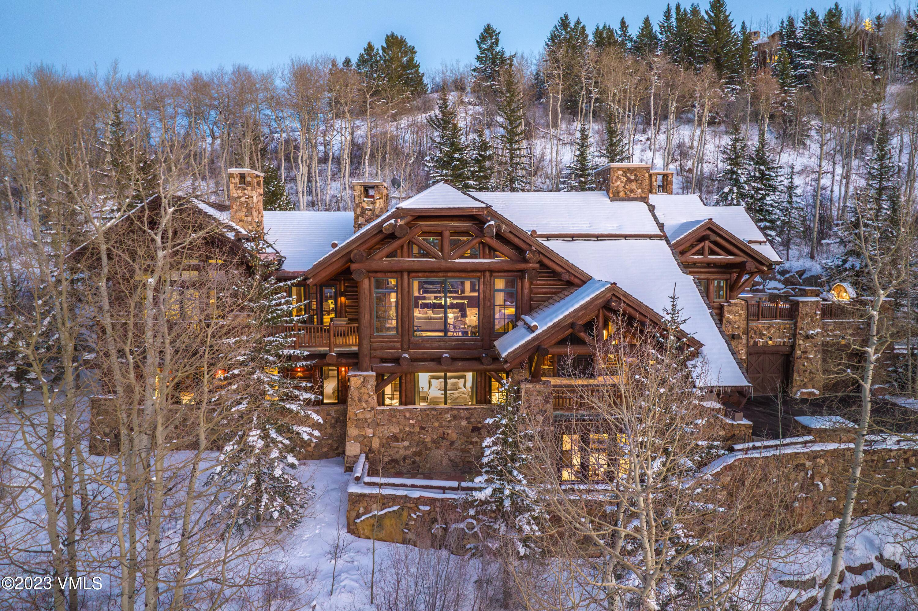 Contemporary meets rustic in this luxurious mountainside retreat with ski in ski out access to Bachelor Gulch on Beaver Creek Mountain.