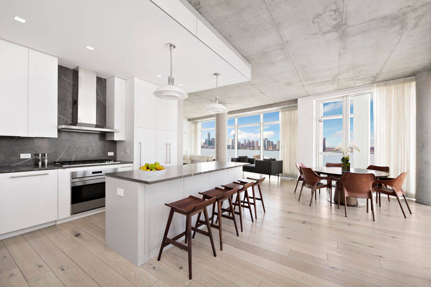 Two Terraces, Two Bedrooms, Two Baths and Just Renovated with Gorgeous New Chef's Kitchen in the iconic Richard Meier's 173 Perry Street Condominium.