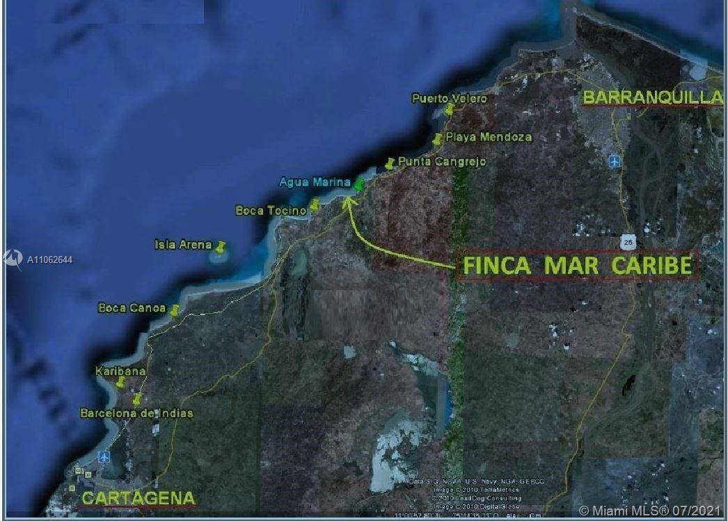 39 hectares 359 square meters with 415 meters frontage with the Colombian Caribbean Sea and 306 meters wide with the road.