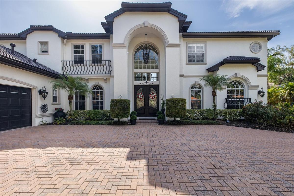 Expansive Pavered Driveway