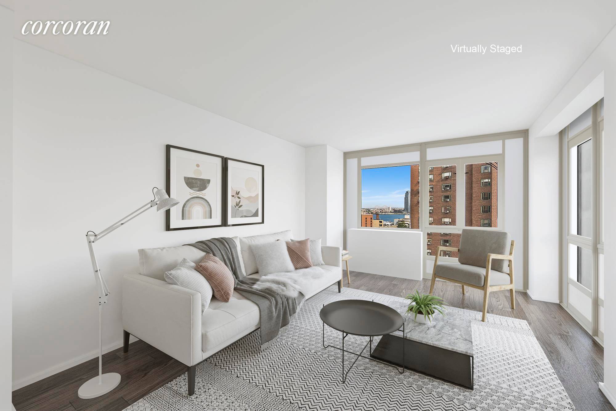 Enjoy amazing sunlight from this southeasterly corner one bedroom residence, offering dual exposures in both the living room and master bedroom.