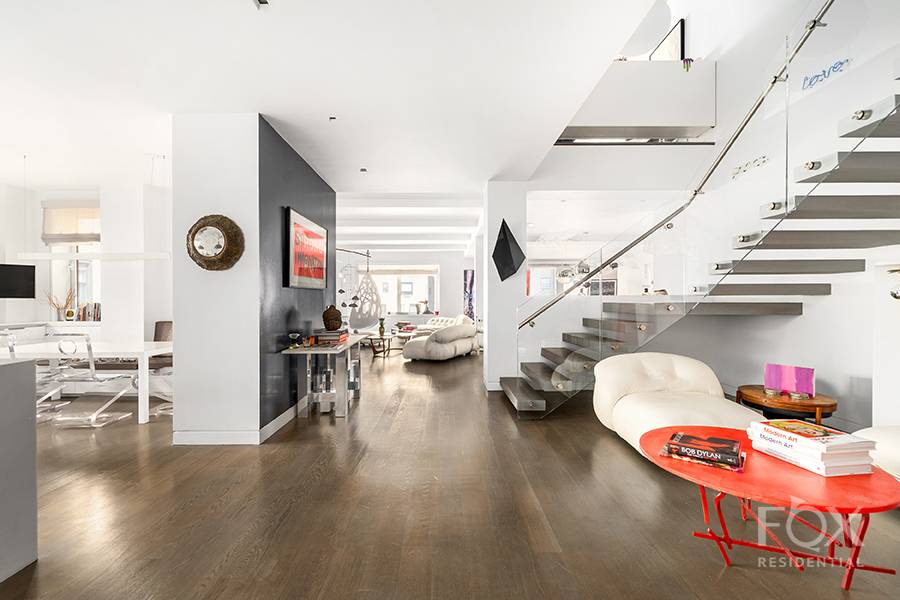 Extraordinary 16 into 11 room sun flooded duplex offering the best of modern loft living in prime Upper East Side location and low monthly maintenance.
