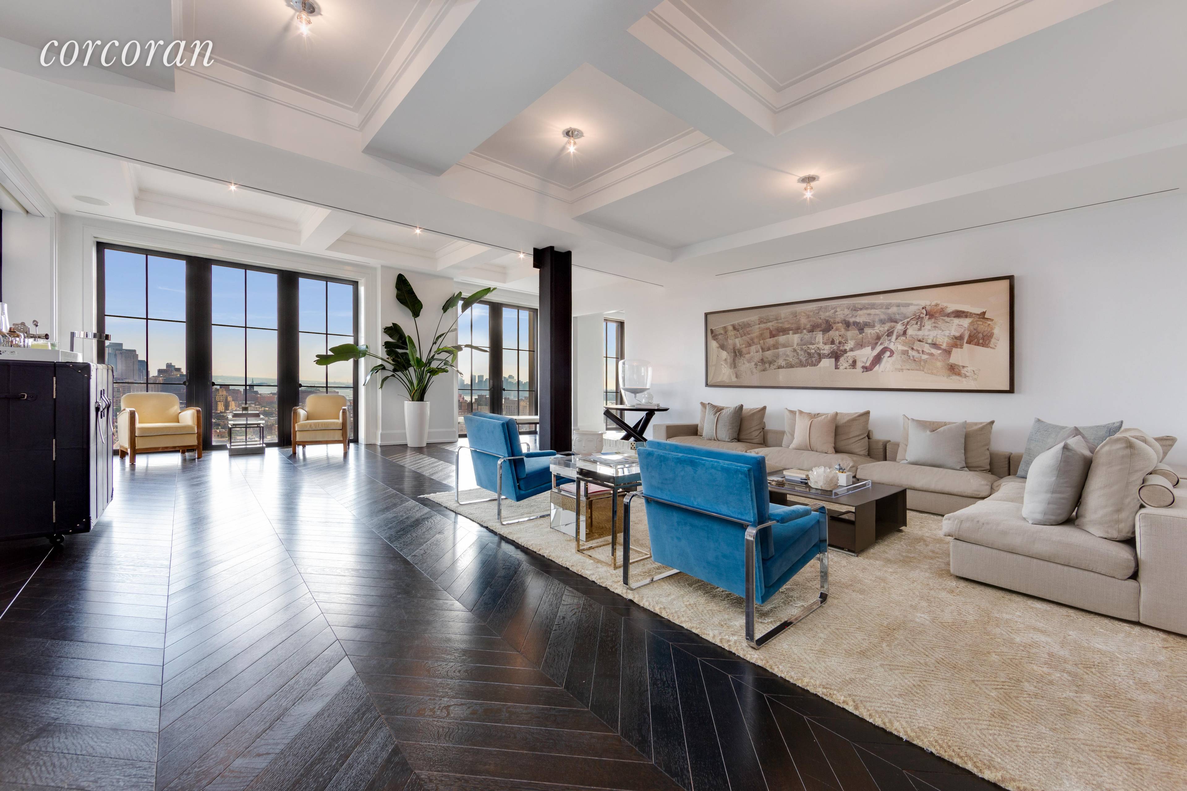 This luxurious, perfectly appointed 4 bedroom, 4 full and 1 half bathroom home situated on the 18th floor in the prestigious Walker Tower boasts an expansive 4, 871sqft of interior ...