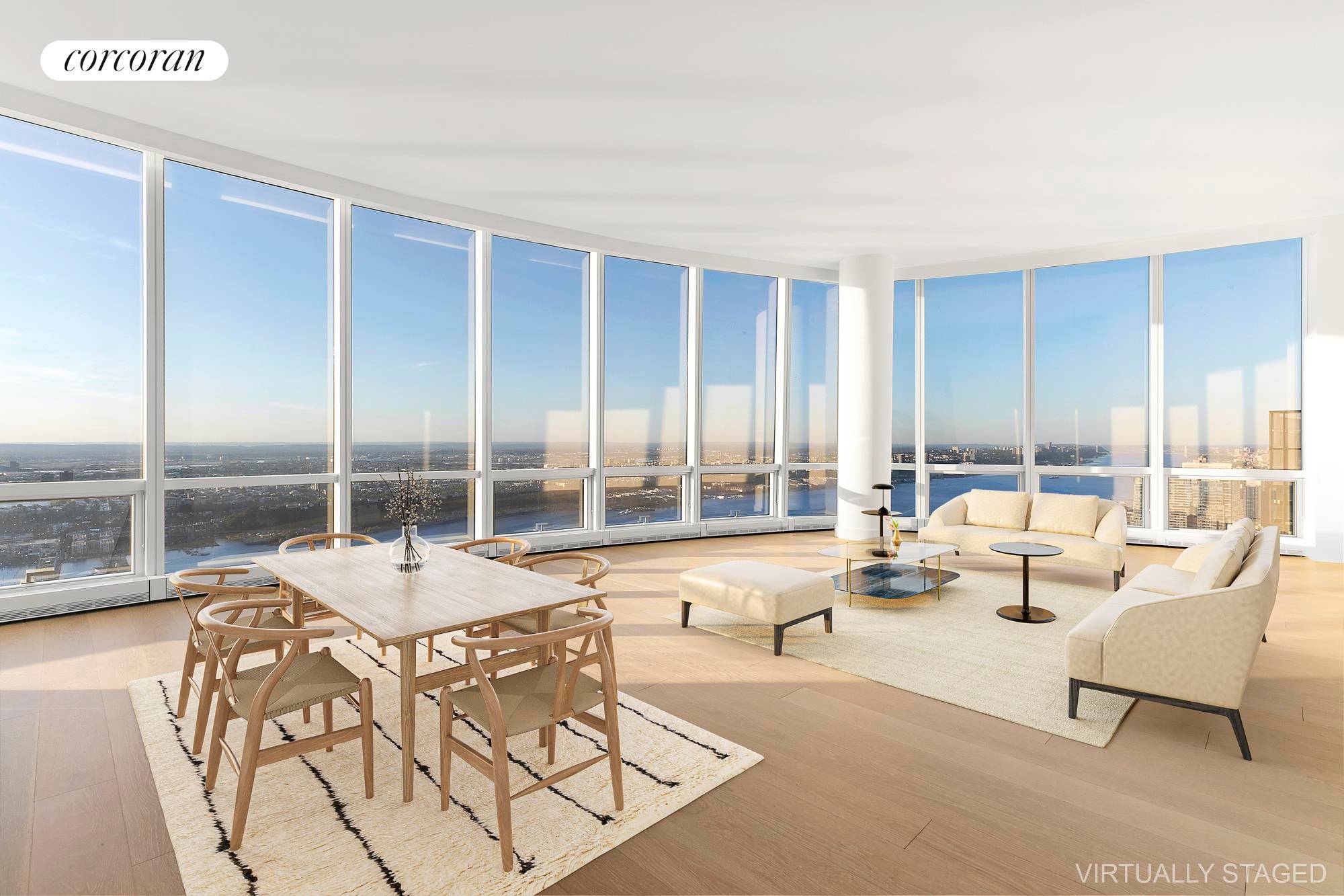 Penthouse 81C features over 2, 600 square feet of living space with almost 11 ft ceiling heights.