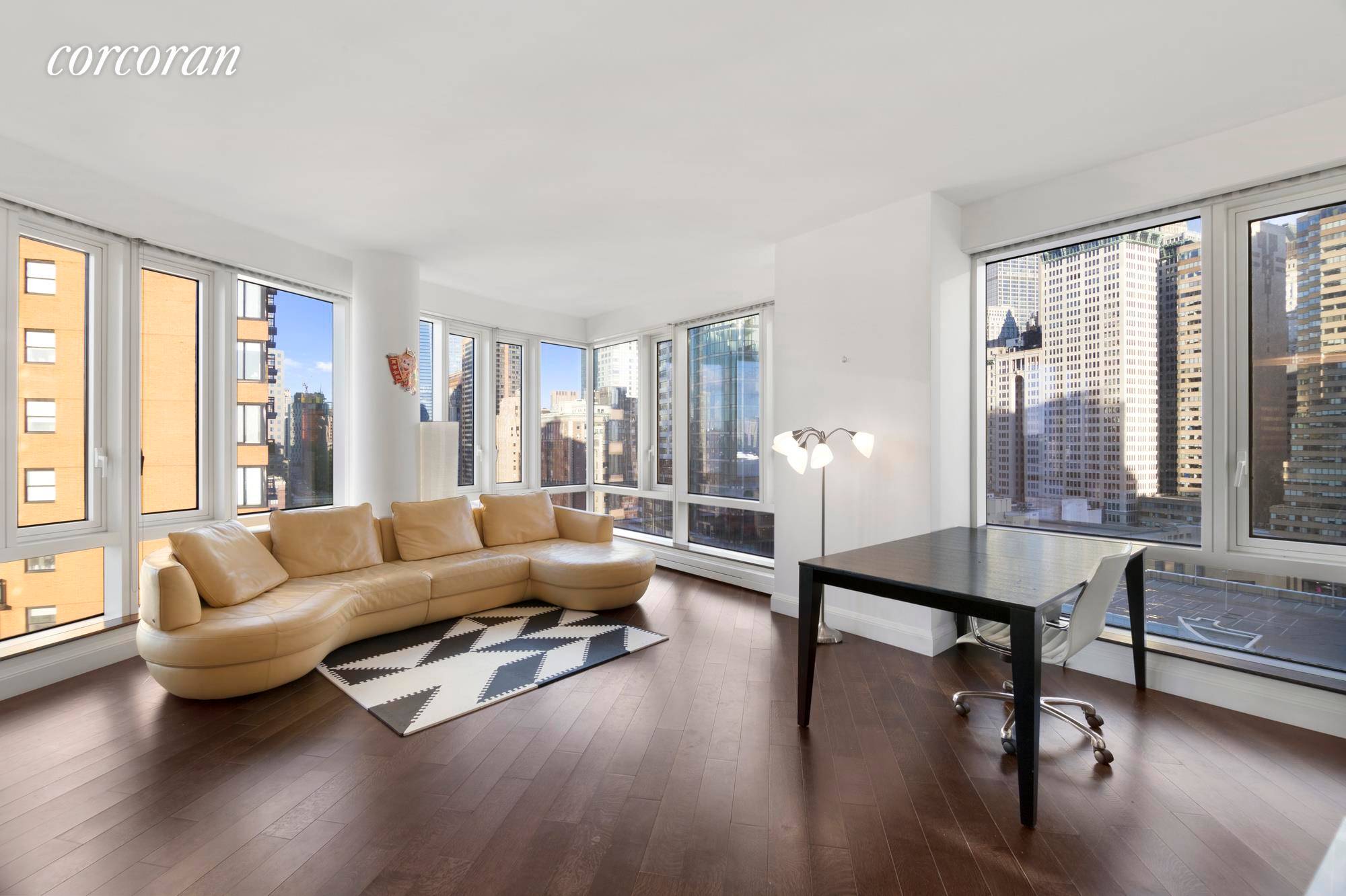 FURNISHED. This spacious 2 bedrooms and 2 baths home at the Pelli designed condominium The Visionaire features spectacular city and water views.