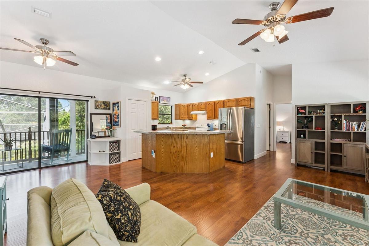 Detached apartment living room